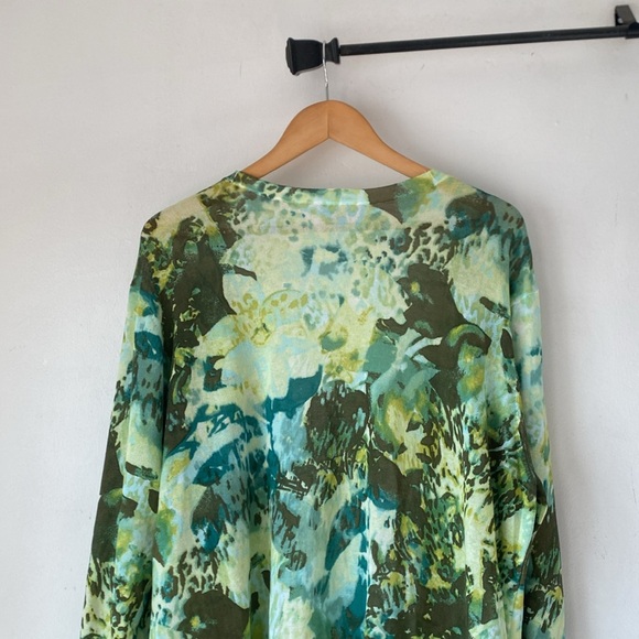 Chico’s 4 (XXL) Foliage-Print Duster Cardigan - Picture 10 of 14
